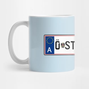 Austria car license plate Mug